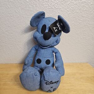 Disney x American Eagle Mickey Mouse Plush Blue Denim Special Edition AE Stuffed